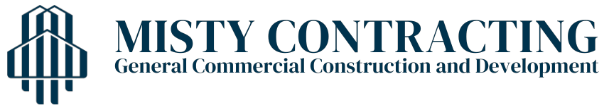 Misty Contracting LLC's Logo with the emblem off to the left side.